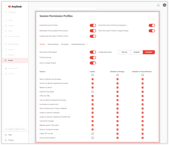 custom client generator_permission profiles