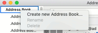 macOS Create Address Book